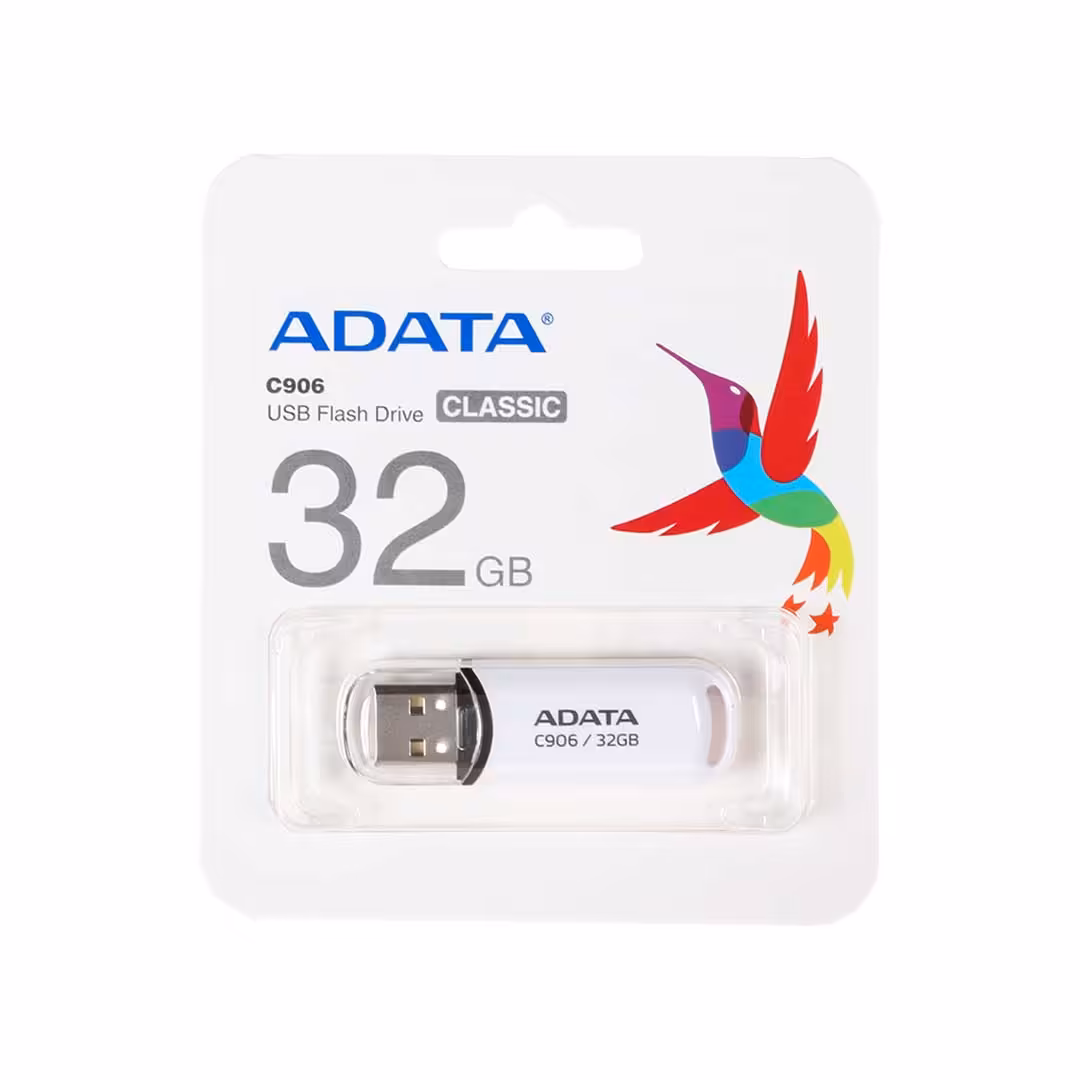 فلش ADATA مد C906 با ظرفیت 32 گیگابایت سفید
