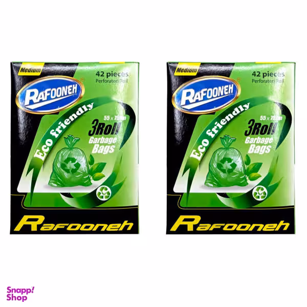کیسه زباله رافونه مدل تجزیه پذیر 2 بسته 42 عددی