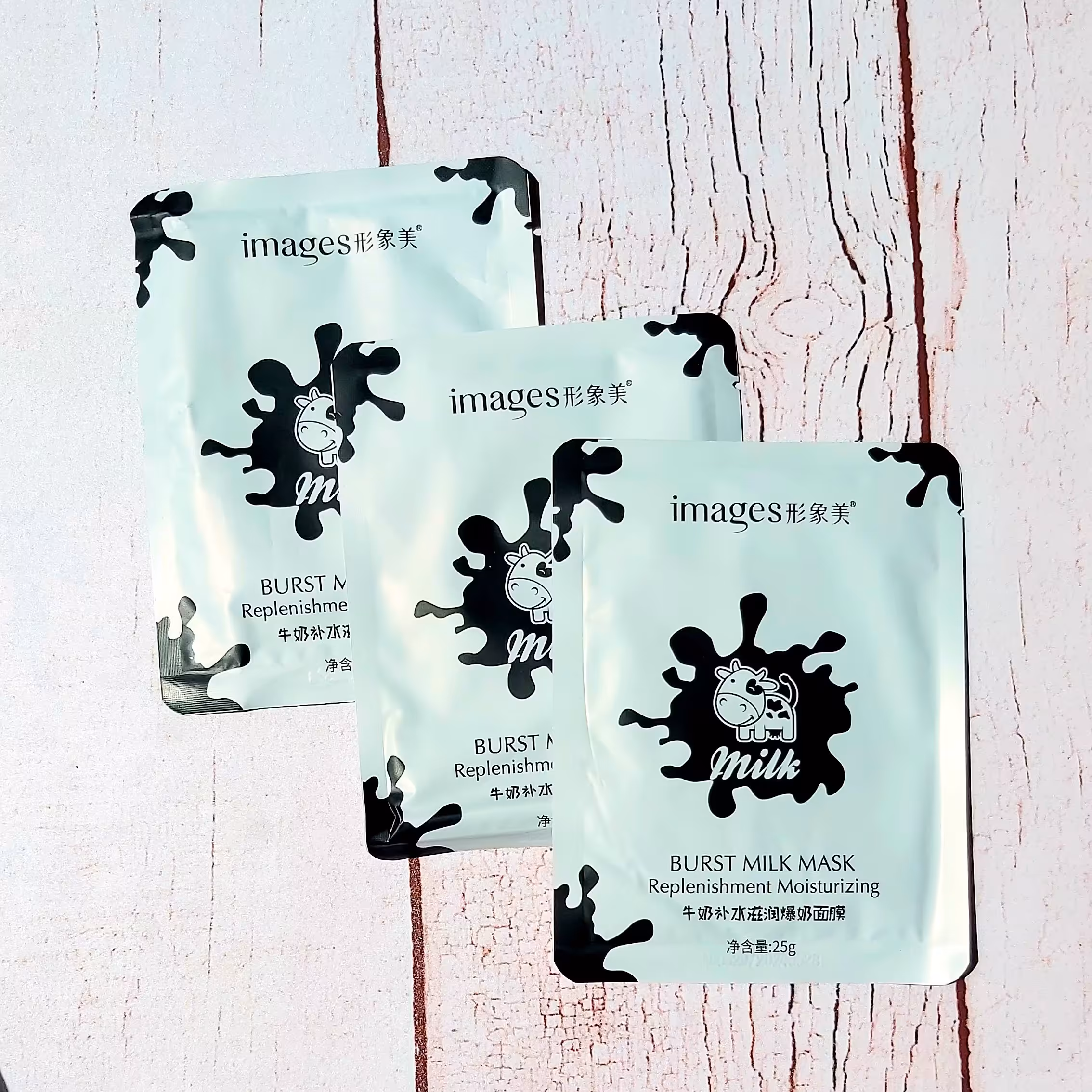 ماسک ورقه ای شیر گاو آبرسان قوی حاوی عصاره شیرگاو  تقویت بافت پوست روشن کننده