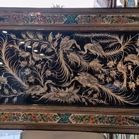 تابلو نقاشی گل و مرغ عالی و قلمزنی