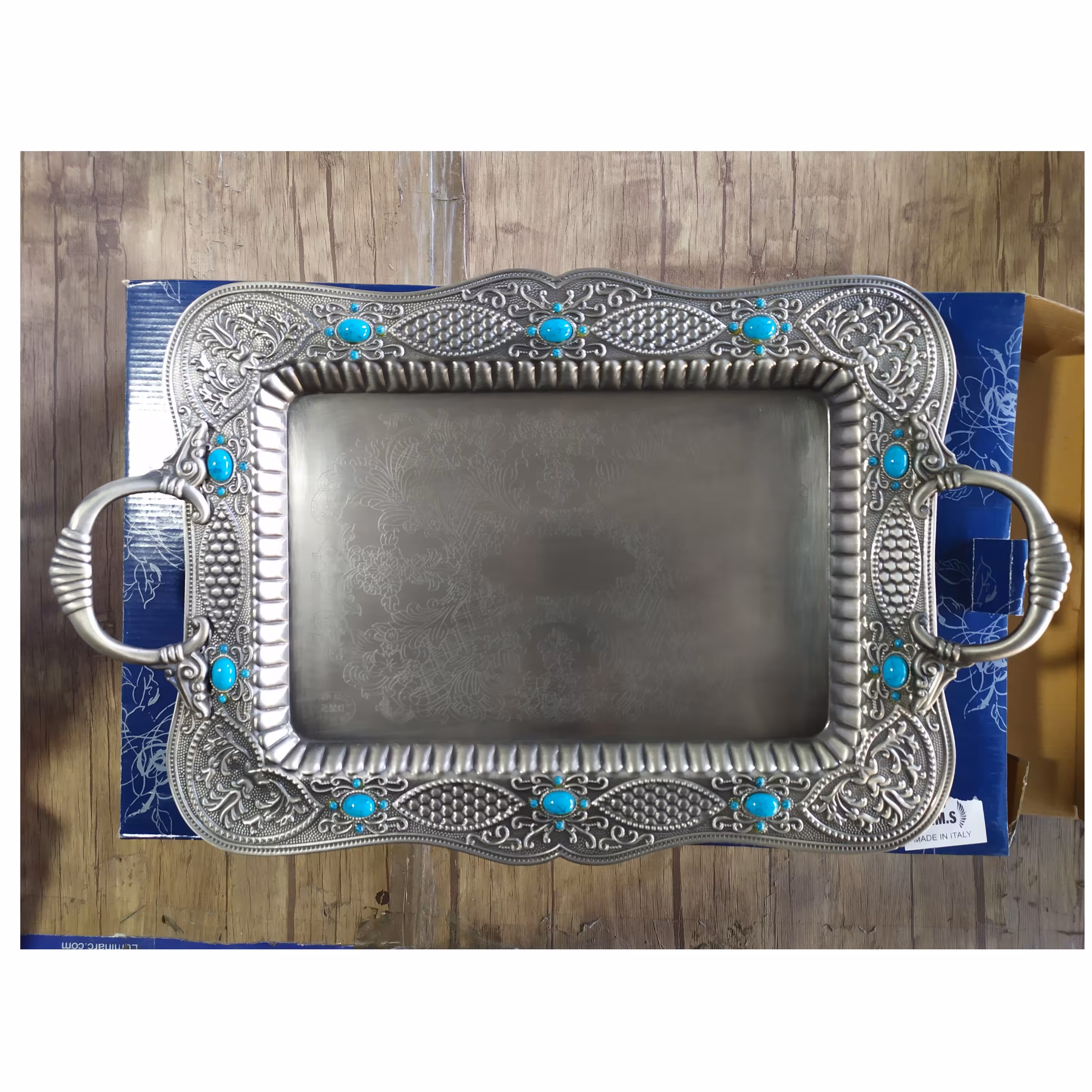 سینی پیوتر اصل حک شده ایتالیا  سایز بزرگ