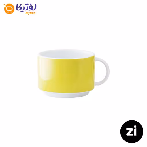 فنجان چایخوری چینی زرین Zi فرم اس پاستل لیمویی سایز 8