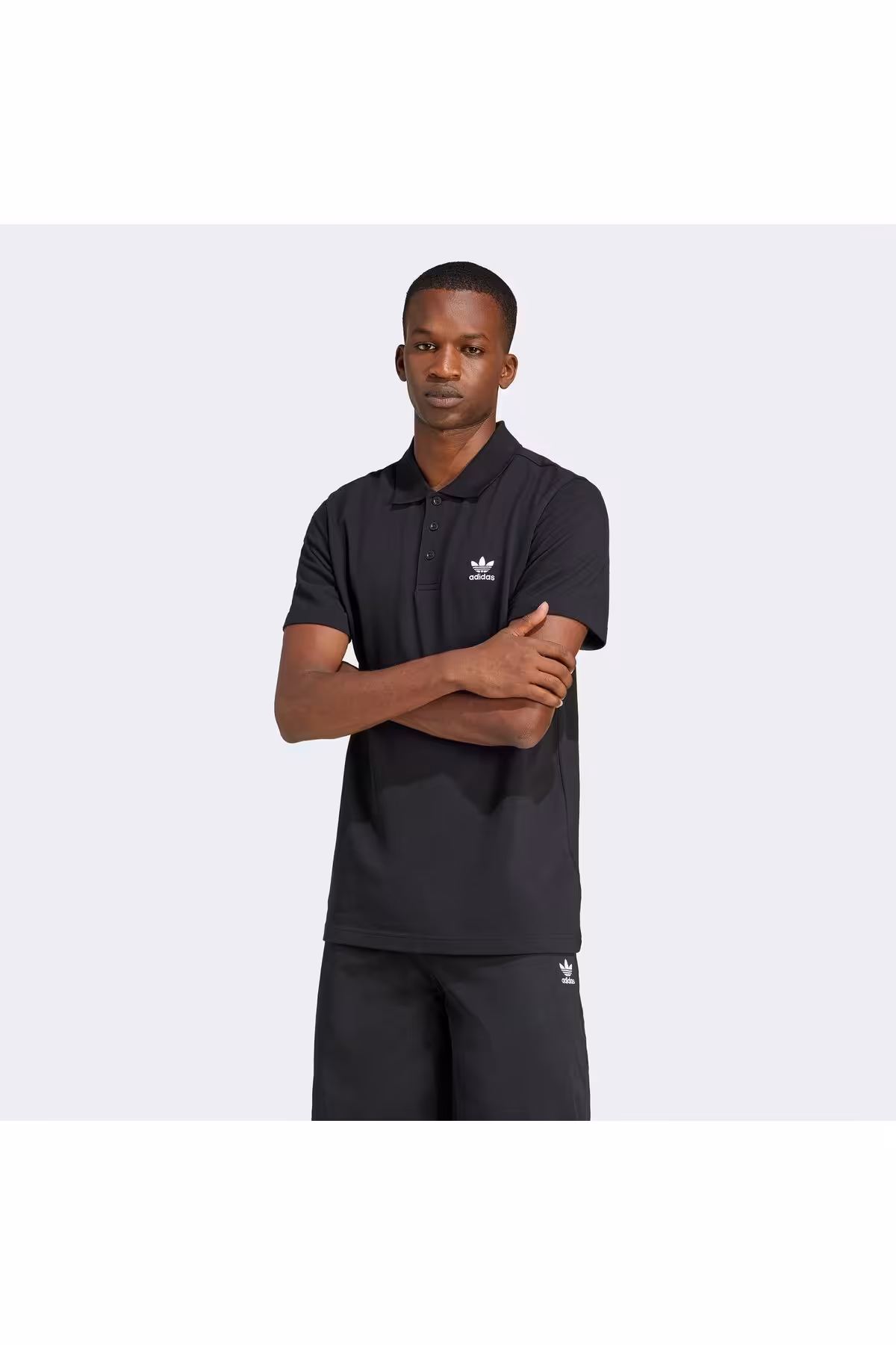 تی شرت ورزشی مشکی مردانه POLO T اورجینال adidas