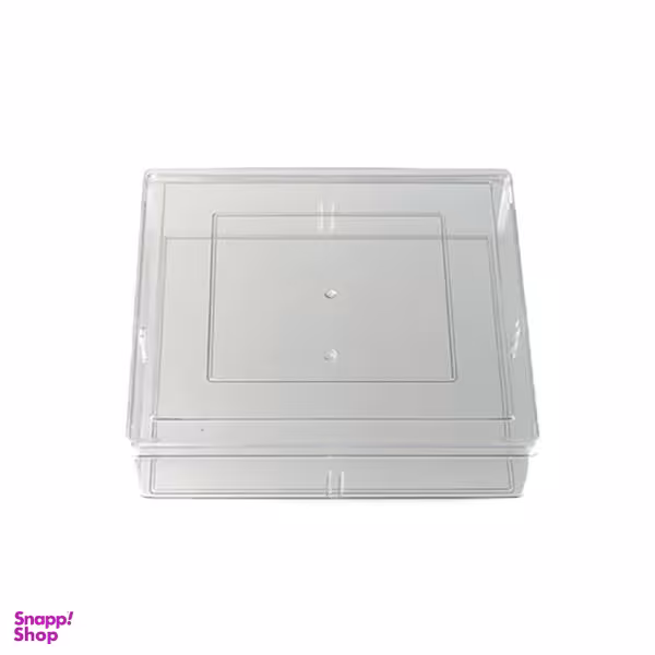 ظرف یکبار مصرف مدل جعبه کریستالی مربعی کد HPB215 بسته 6 عددی