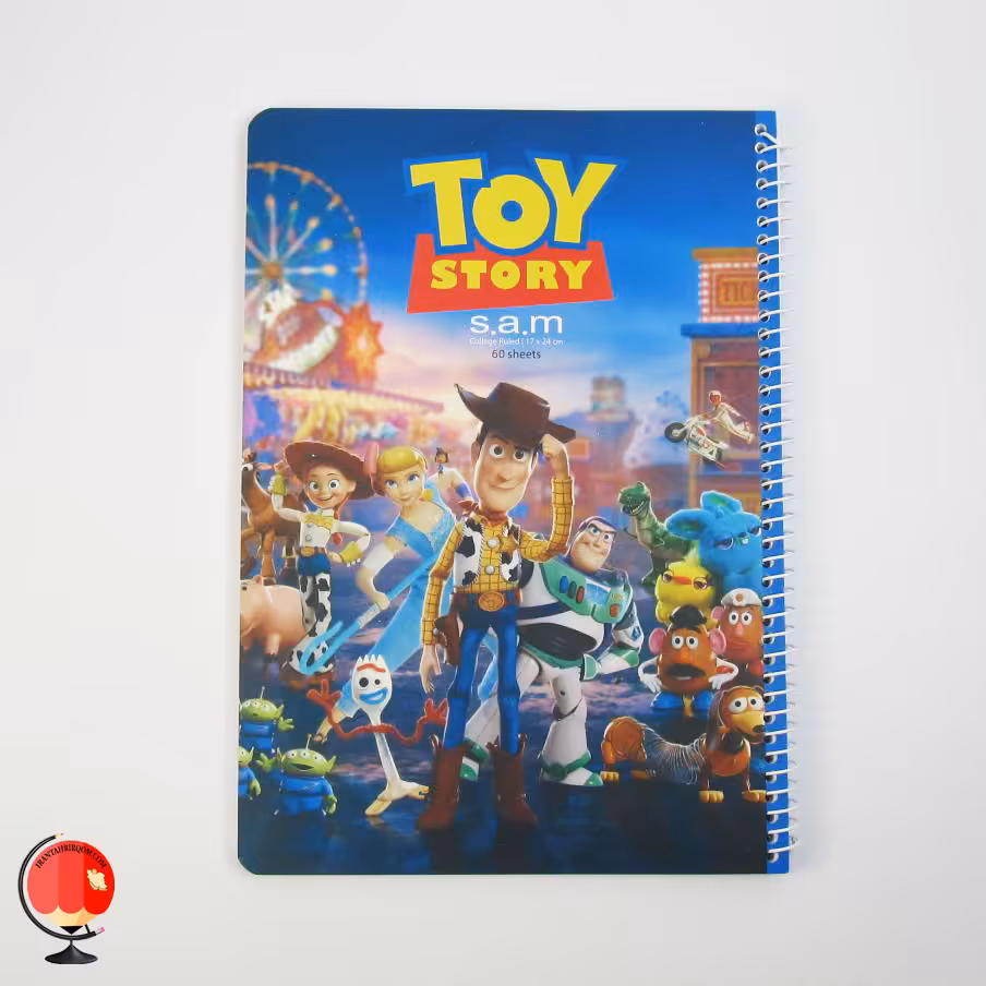 دفتر مشق 60 برگ سیمی طرح اسباب بازی سم