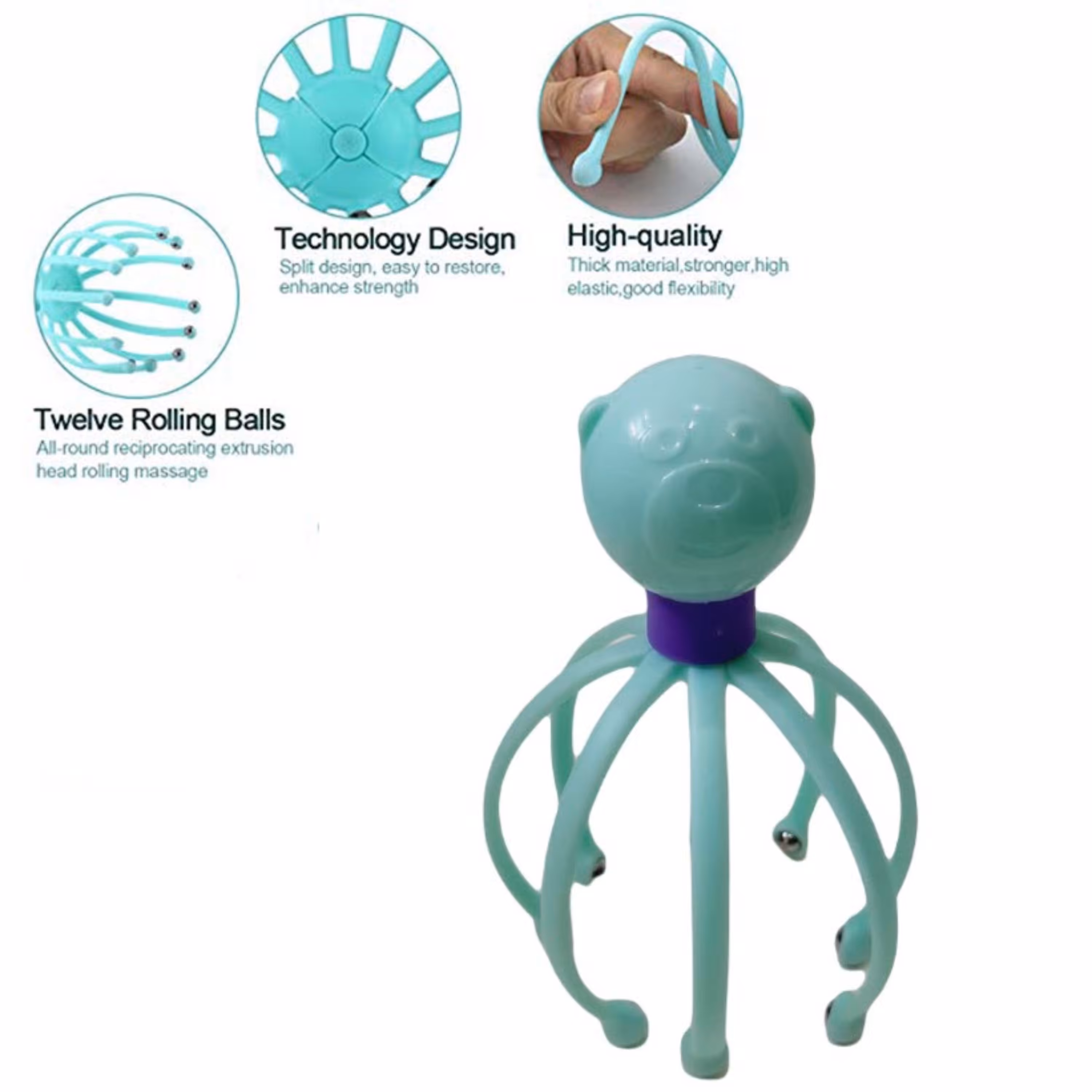 ماساژور سر  ضد  استرس و مخصوص خون رسانی به پوست سر  مدل دستی  فانتزی 