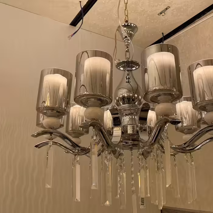 لوستر لهستانی مدل شاخه مرغابی دوبل محصول لوستر کلاسیک آیلین((پس کرایه))