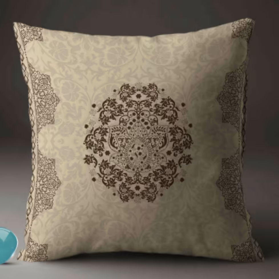 کوسن چاپی طرح گُل کد 2010