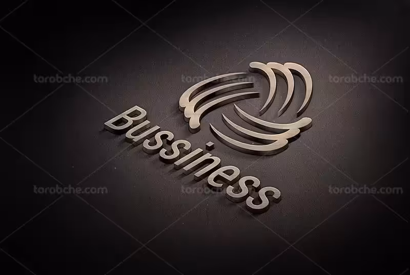 طرح موکاپ لوگو لایه باز از زاویه بالا | گرافیک با طعم تربچه