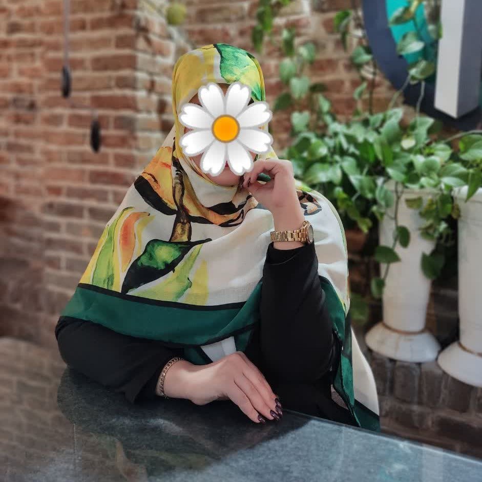 روسری سبز سوپر نخ گارزا قواره دار 140