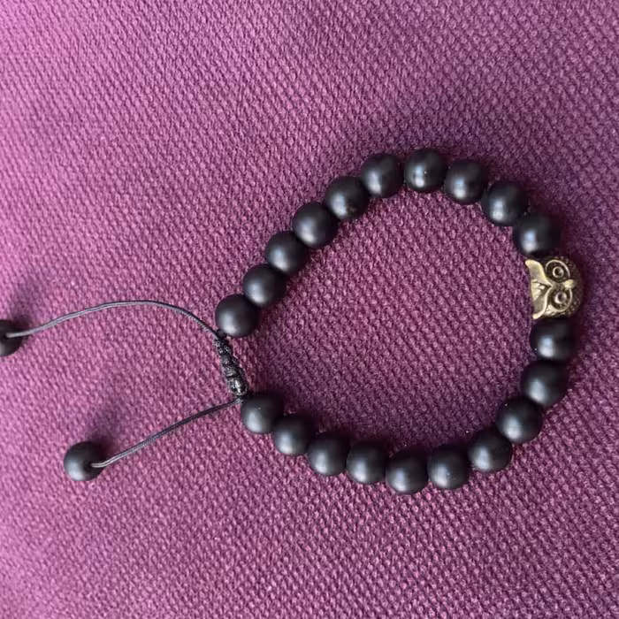 دستبند سنگ‌اونیکس با خرج کار جغد