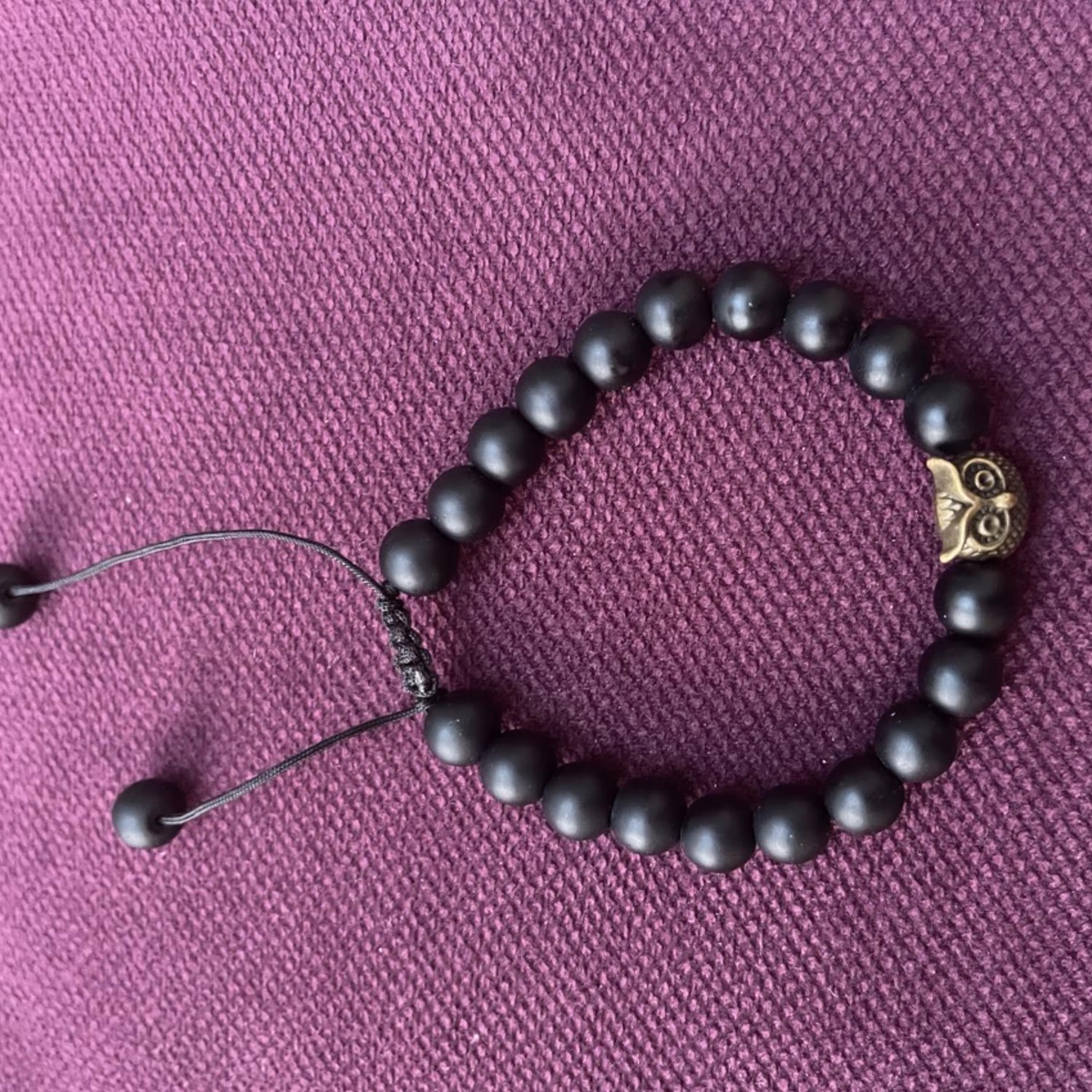 دستبند سنگ‌اونیکس با خرج کار جغد