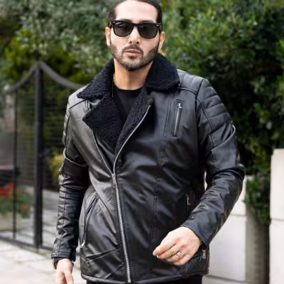 کاپشن چرم مردانه 19308