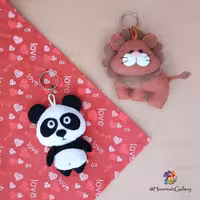 سرکلیدی و جاسوئیچی نمدی طرح شیر و پاندا(جفت)