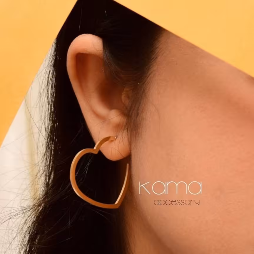 گوشوار قلبی ♥️ رنگ ثابت😯 ضدحساسیت😎