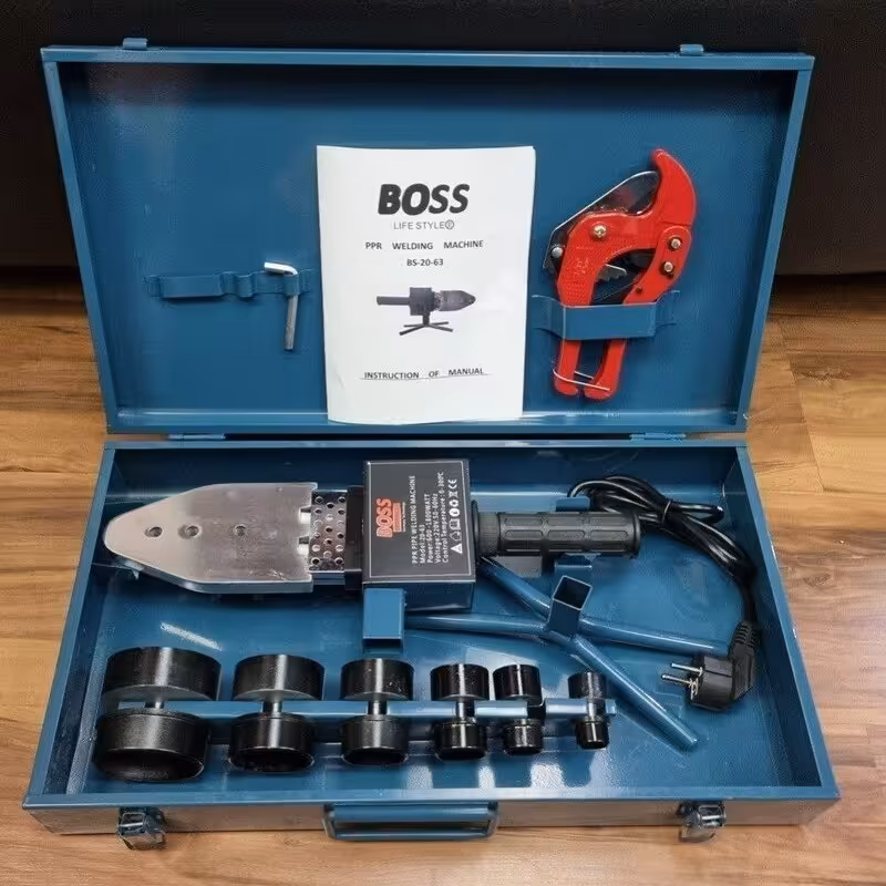 اتو لوله مدل باس BOSS توان 1800 وات تکنولوژی آلمان بهمراه قیچی و جعبه تمام فلزی دارای 6ماه گارانتی