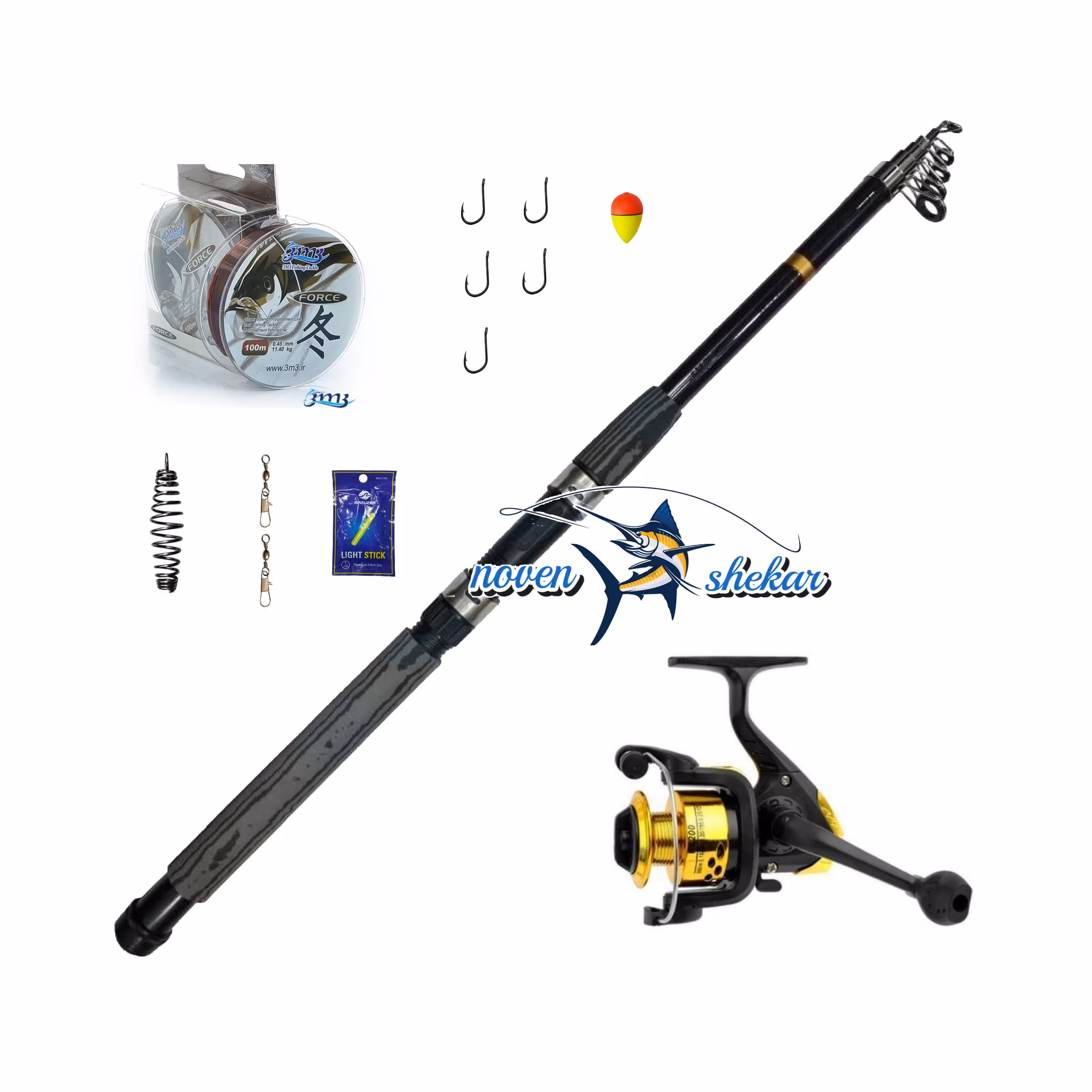 ست ماهیگیری  اسپینینگ fishing tele210