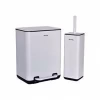 ست سطل زباله و فرچه Original سفید کد 218