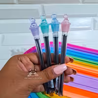 رنگ آبی نوک 7 دهم بلند طرح گربه (یک عدد)به رنگ دقت کنید