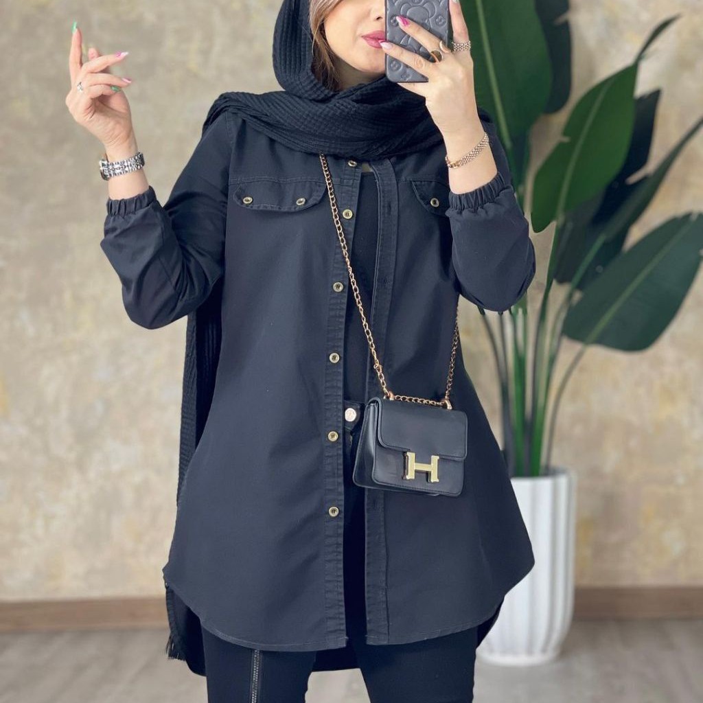 مانتو جین کاغذی محرمی