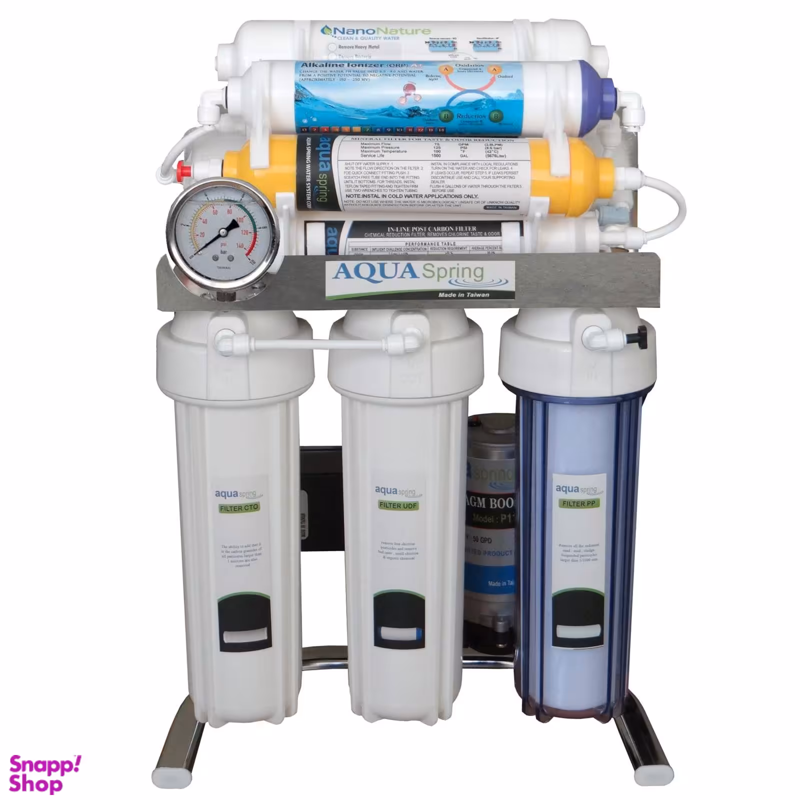 دستگاه تصفیه کننده آب آکوآ اسپرینگ مدل CHROME-AS10