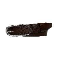 کمربند چند رنگ زنانه شلوار جین 100% چرم اصل قهوه ای تیره با سگک نقره اسپرت 4 سانتی متری GoDeri