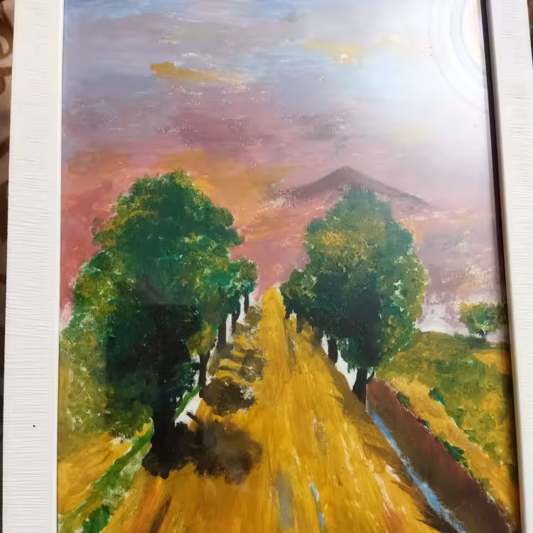 تابلو با اکرولیک _قاب شده_منظره 