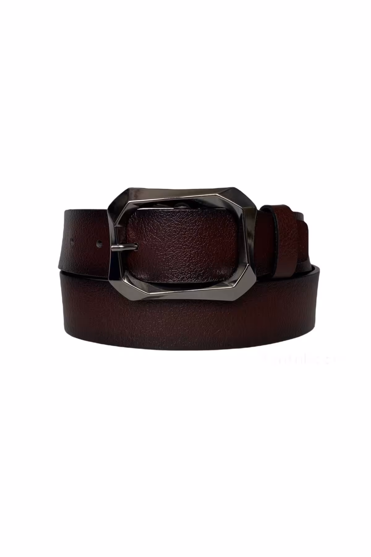 کمربند قرمز زنانه جین بورگوندی 100% چرم اصل با سگک نیکل مشکی 4 سانتی متر GoDeri