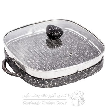 تابه گریل چدن دو طرفه درب دار نالینو مدل Lorenza