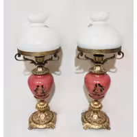 شمعدان پایه برنجی طرح لیلی و مجنون ارتفاع 4897