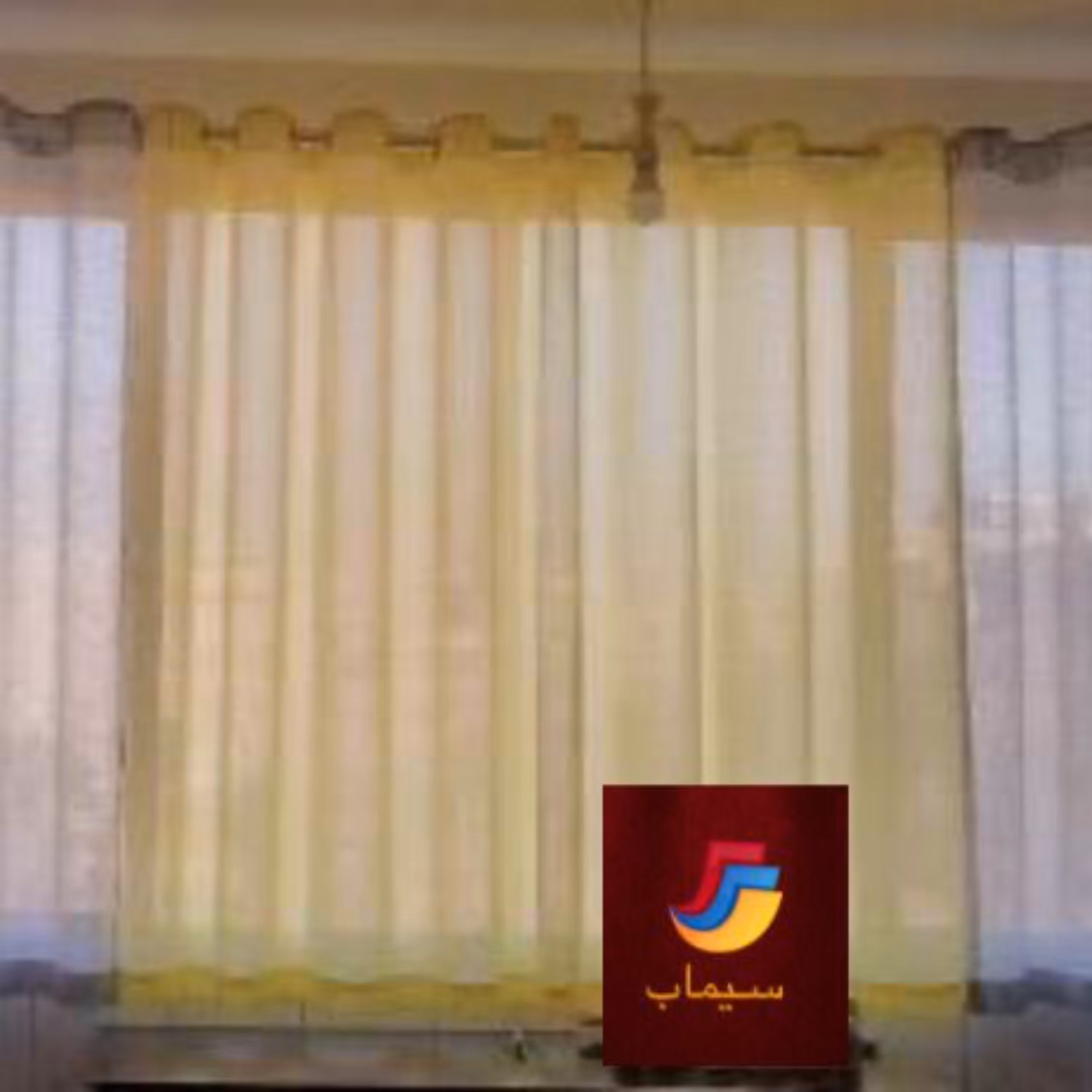 پرده حریر بافت دار  بدون نیاز به آستری با دوخت و ارسال رایگان و رنگبندی کامل