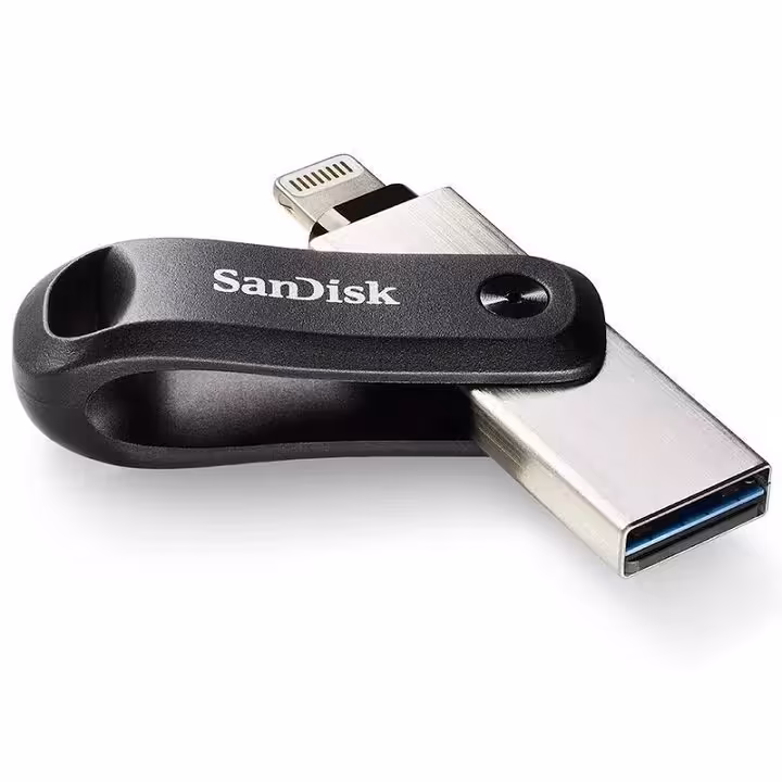 خرید و قیمت فلش مموری 128 گیگابایت سن دیسک مدل iXpand Flash Drive Go