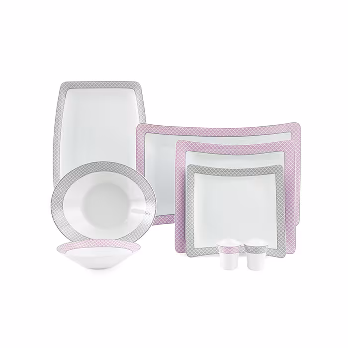 سرویس چینی زرین 6 نفره غذاخوری ساتین (30 پارچه)