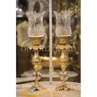 شمعدان برنزی گوی دار کوچک