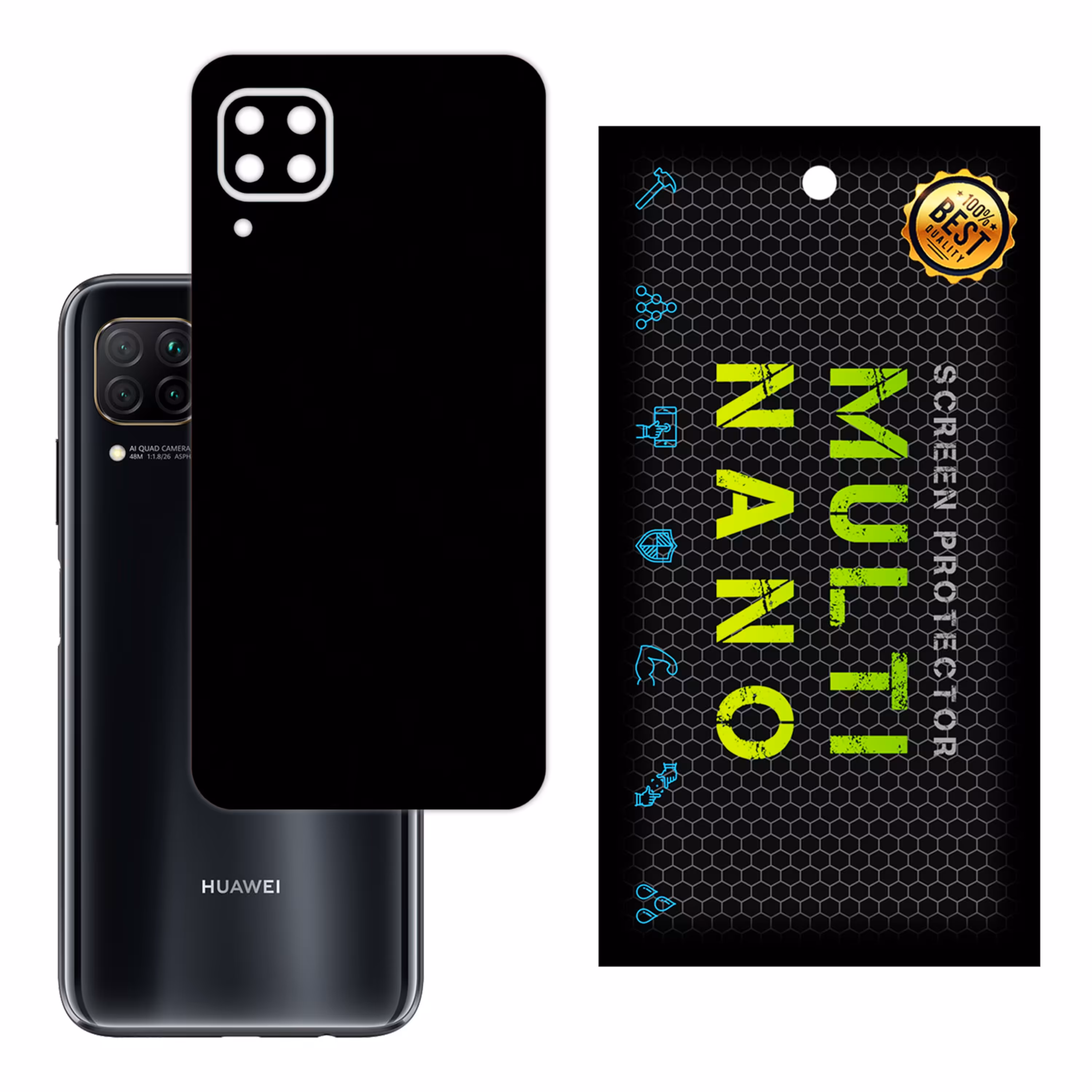 برچسب پوششی MultiNano مدل X-F1M-Black برای پشت موبایل هواوی Nova 6 SE 