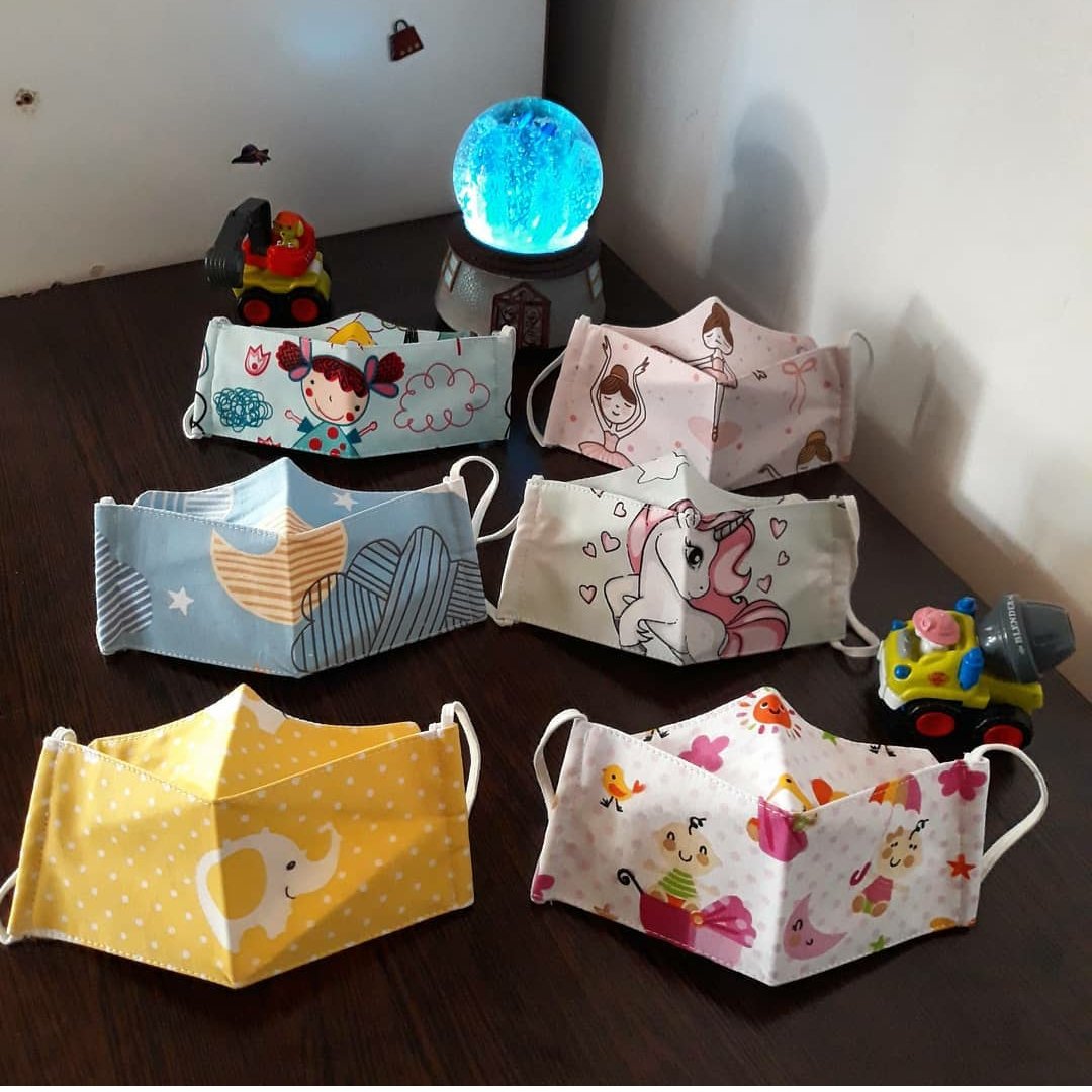 ماسک پارچه ای سه بعدی بچه گانه