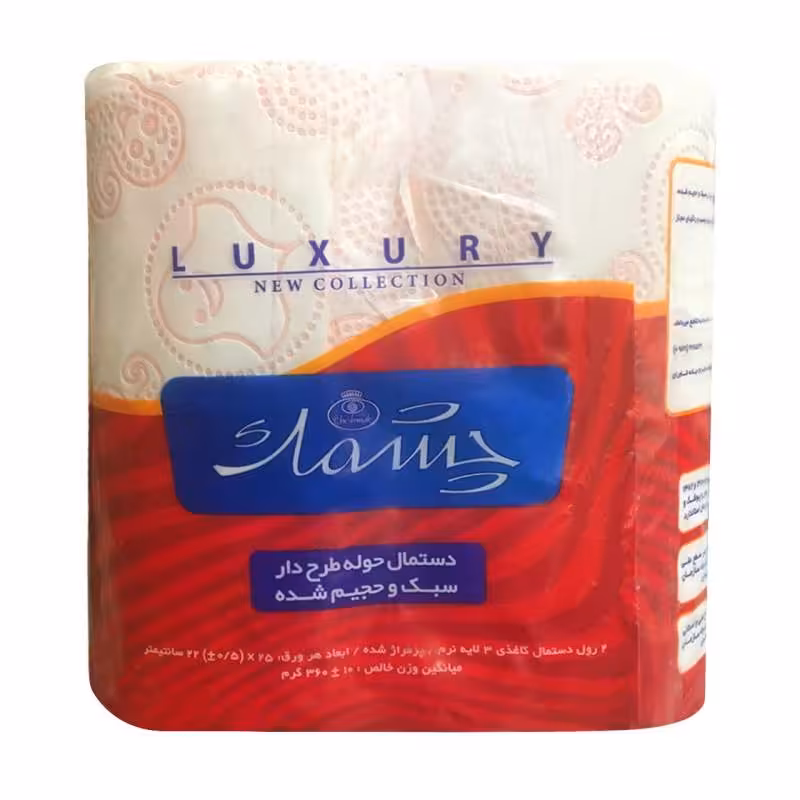 دستمال حوله ای کاغذی چشمک مدل لاکچری 2 رول