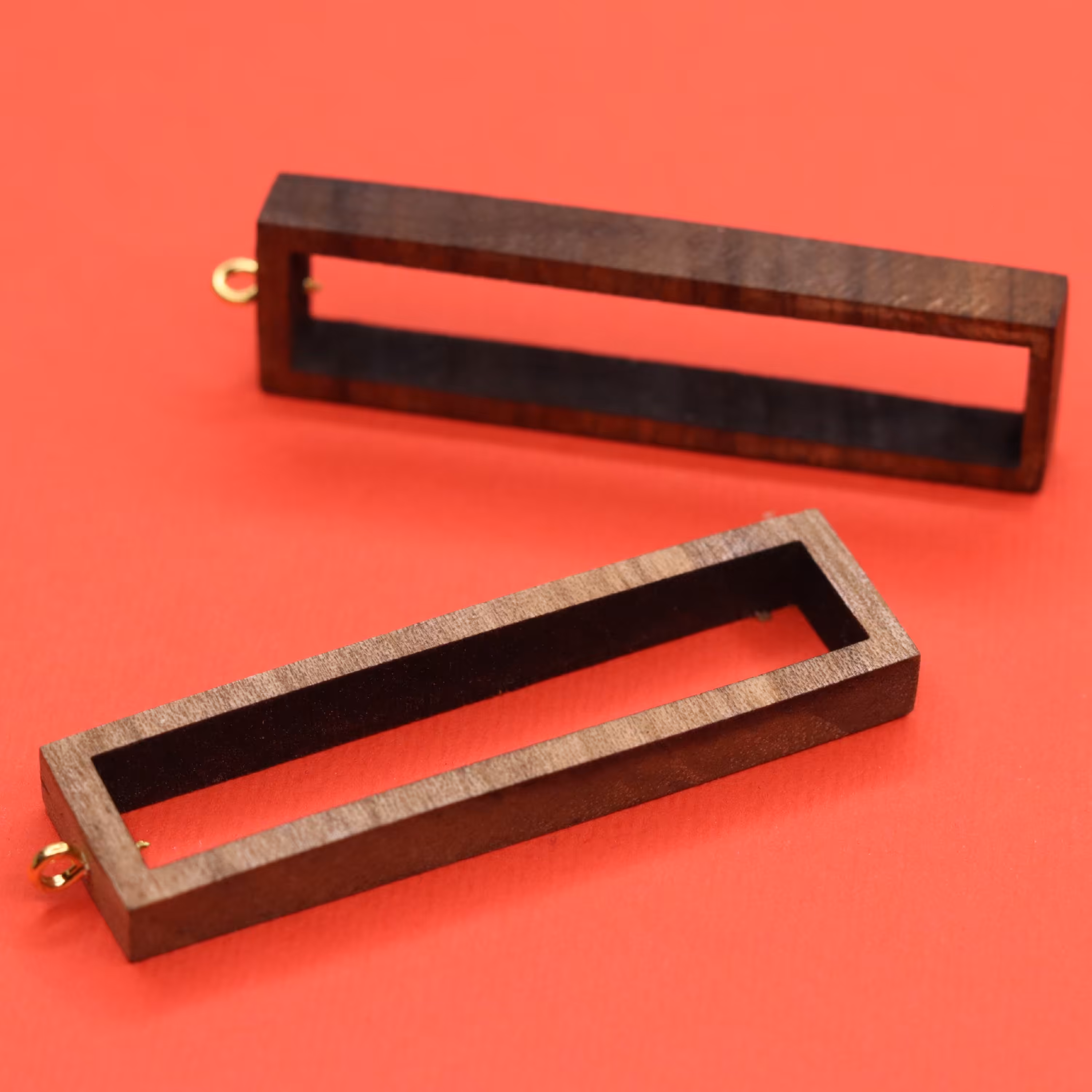 قاب یا فریم چوب گردو مدل مستطیل مخصوص رزین اپوکسی بدون کفه