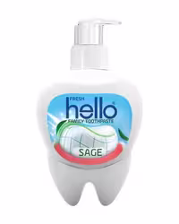 خمیر دندان خانواده پمپی هلو فرش Hello Fresh مدل sage حجم 250ml