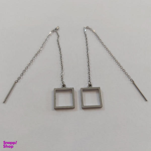 گوشواره زنانه مدل بخیه طرح مربع کد shape118