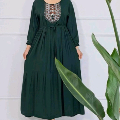 پیراهن ساحلی زنانه نخ ترکمن مدل ساحلی نخی