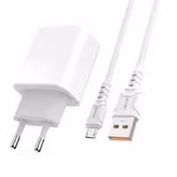 شارژر دیواری دنمن مدل DC03V به همراه کابل تبدیل MICROUSB