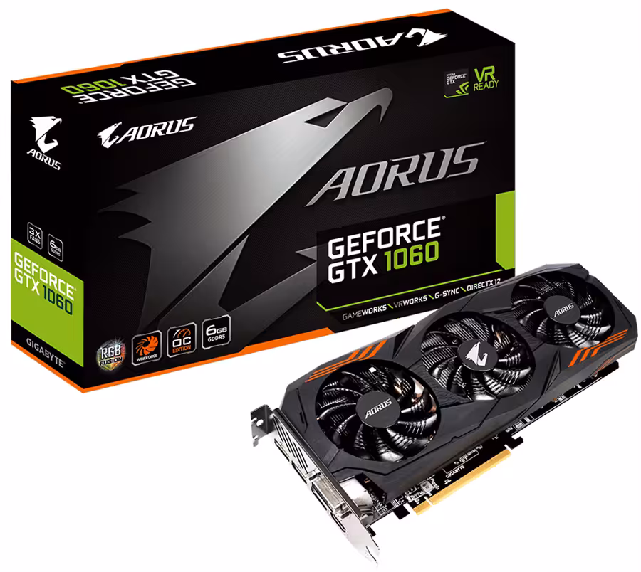 کارت گرافیک گیگابایت سری آئورس جی تی ایکس 1060 با حافظه 6 گیگابایت