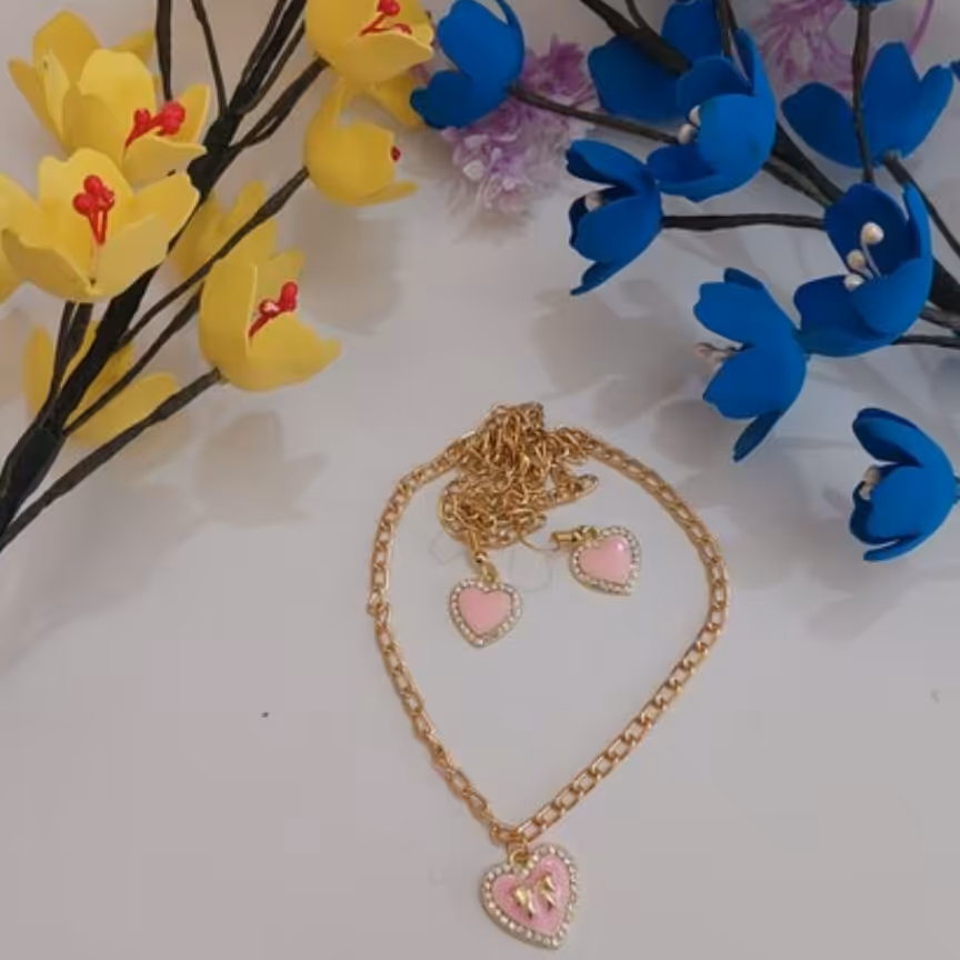 نیم ست دخترانه قلب(اکسسوری)