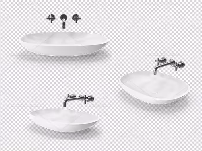 عکس PNG روشویی سفید | گرافیک با طعم تربچه