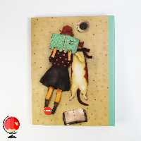 دفتر کلاسوری 100 برگ قفل فلزی طرح گربه آپادانا