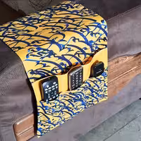 جاکنترلی مخمل آستر دار35x80 طرح کالیگرافی خردلی خط سورمه ای  آرت مان