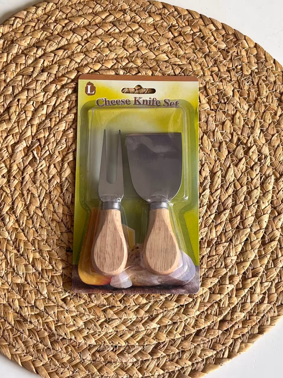 کارد صبحانه خوری دسته چوبی 2 عددی- طرح 3