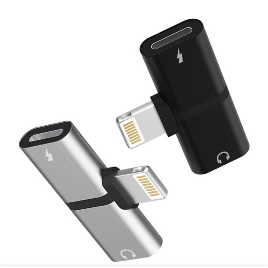 تبدیل هندزفری و شارژر آیفون lightning splitter