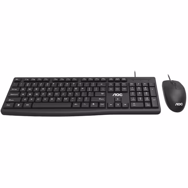 موس و کیبورد ارگونومیک با سیم ای او سی  AOC  Wired Keyboard &amp; Mouse Set KM151
